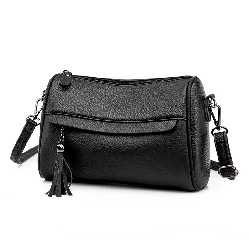 Customized First-Layer Cowhide Crossbody Bag for Women 2025 New Niche Versatile Single-Shoulder Small Square Bag Commuter Bag Genuine Leather Women's Bag