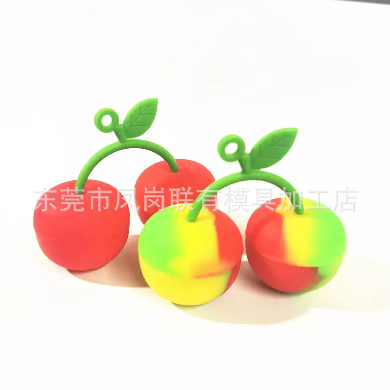 Factory spot 10ml cute cherry silicone smoke paste box storage box sealed silicone box