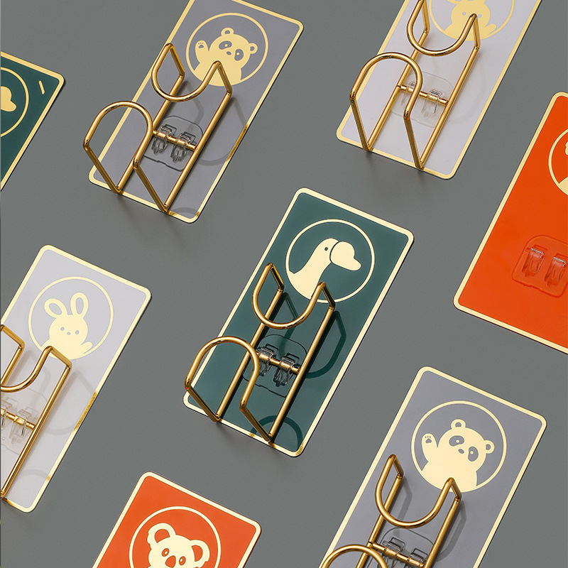 Bathroom Basin Holder Hook Storage Rack, No-Drill Wall-Mounted Adhesive for Bathroom Wall