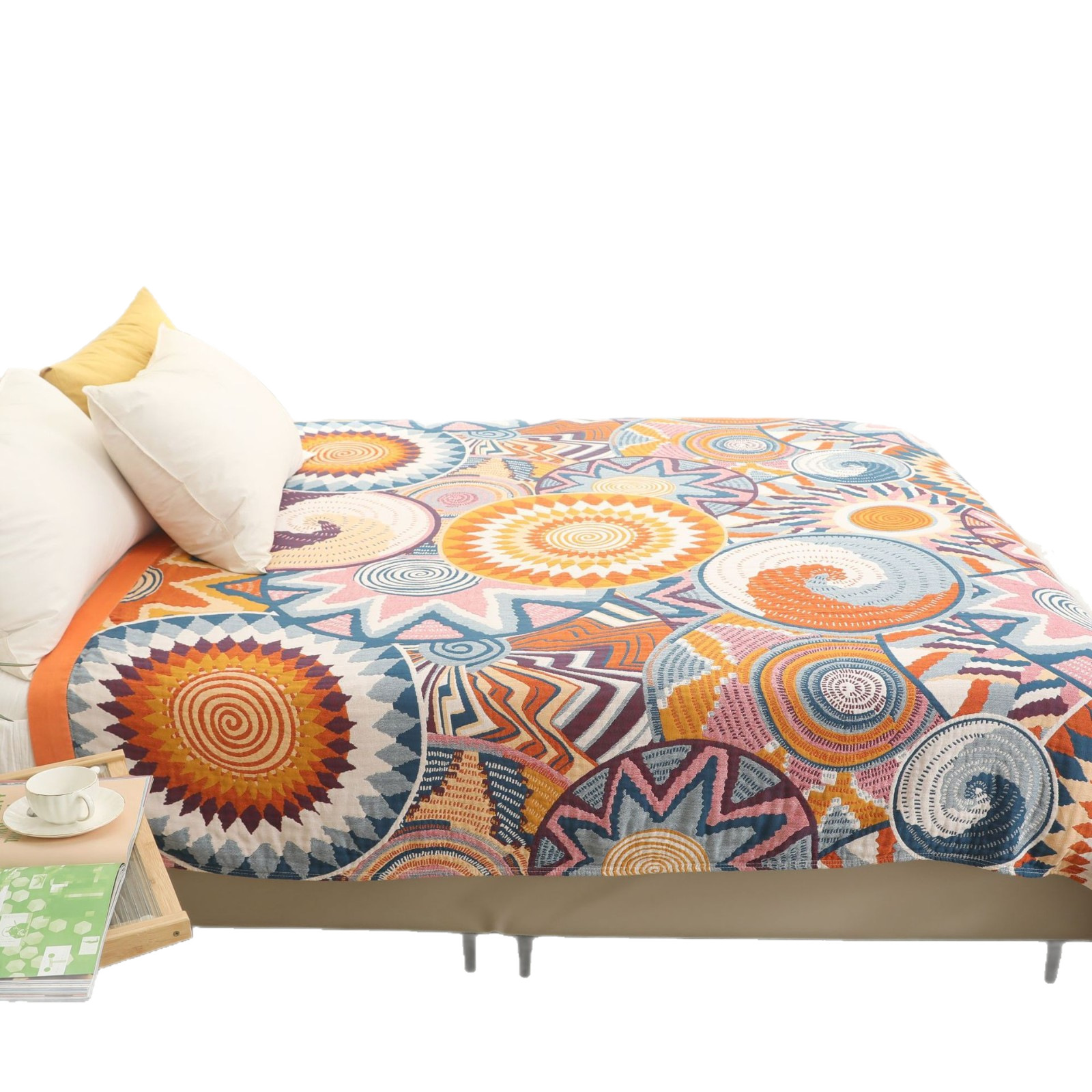 Cross-Border Export New Ins Style Multi-Layer Gauze Blanket Type a Cotton Sofa Towel Summer Quilt Can Be Wholesaled and Shipped