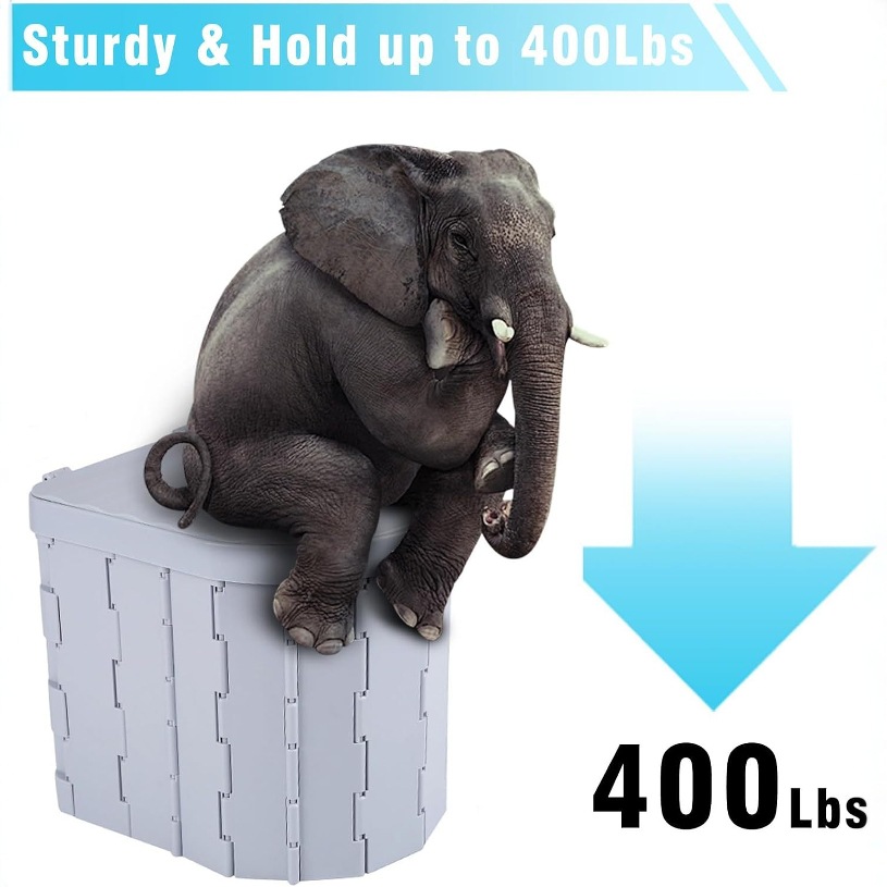 Складной портативный туалет с крышкой для автомобиля, экстренный туалет для автопутешествий