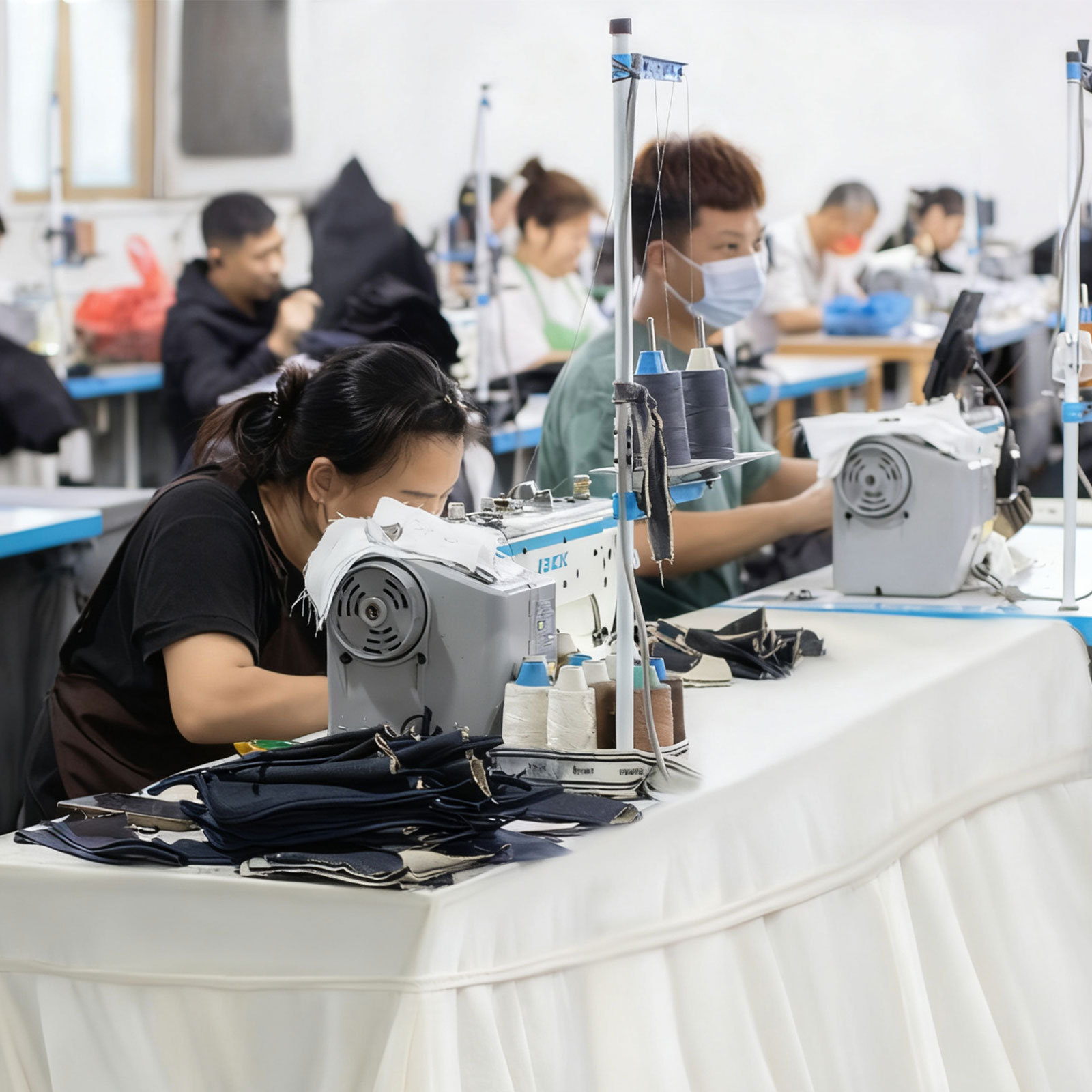Denim Clothing Comes from the Source Factory for Reproduction, Small Batch Trendy Brands, Professional High-End Denim One-Piece Custom Production
