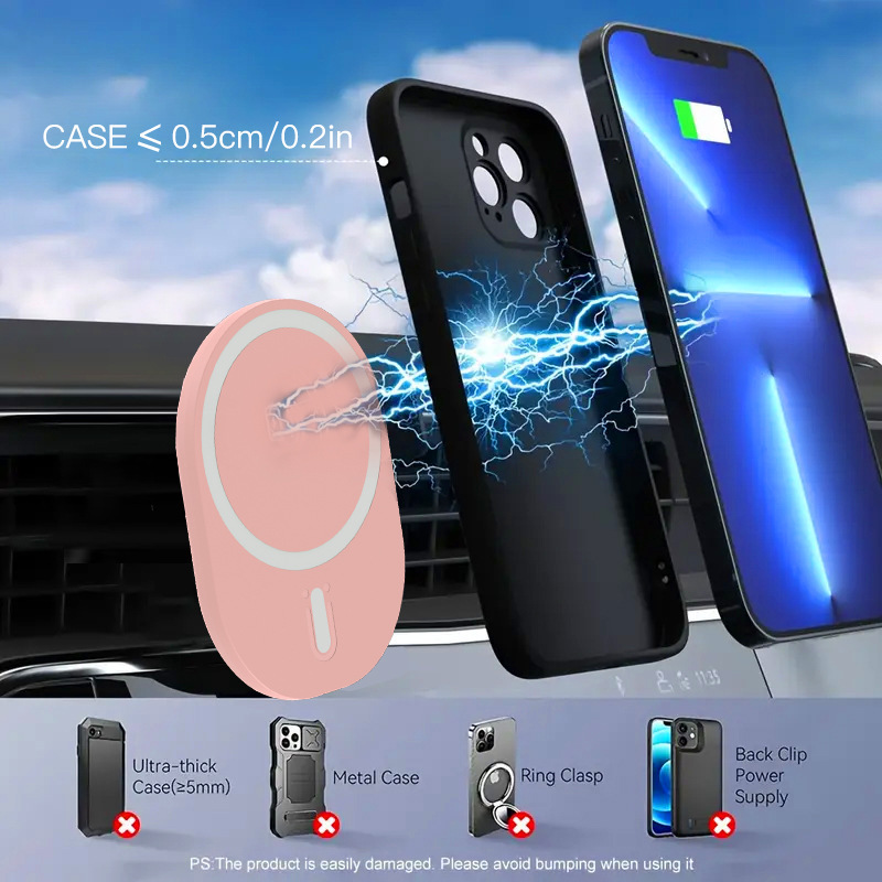 15w magnetic car wireless charger magsafe car wireless charger car charger magnetic wireless charger