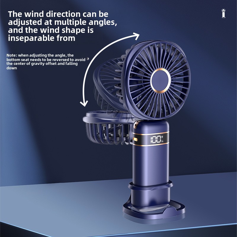 New hand-held small fan gift folding hanging neck type usb portable mini desktop small electric fan 