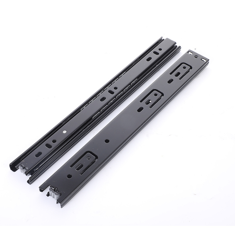 Manufacturers supply 3508 three-section steel ball slide multi-specification furniture drawer Mute Slide Cabinet ball track