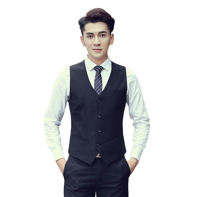 Men's waistcoat new slim Korean youth overalls suit waistcoat men's best man Men's vest a generation of hair