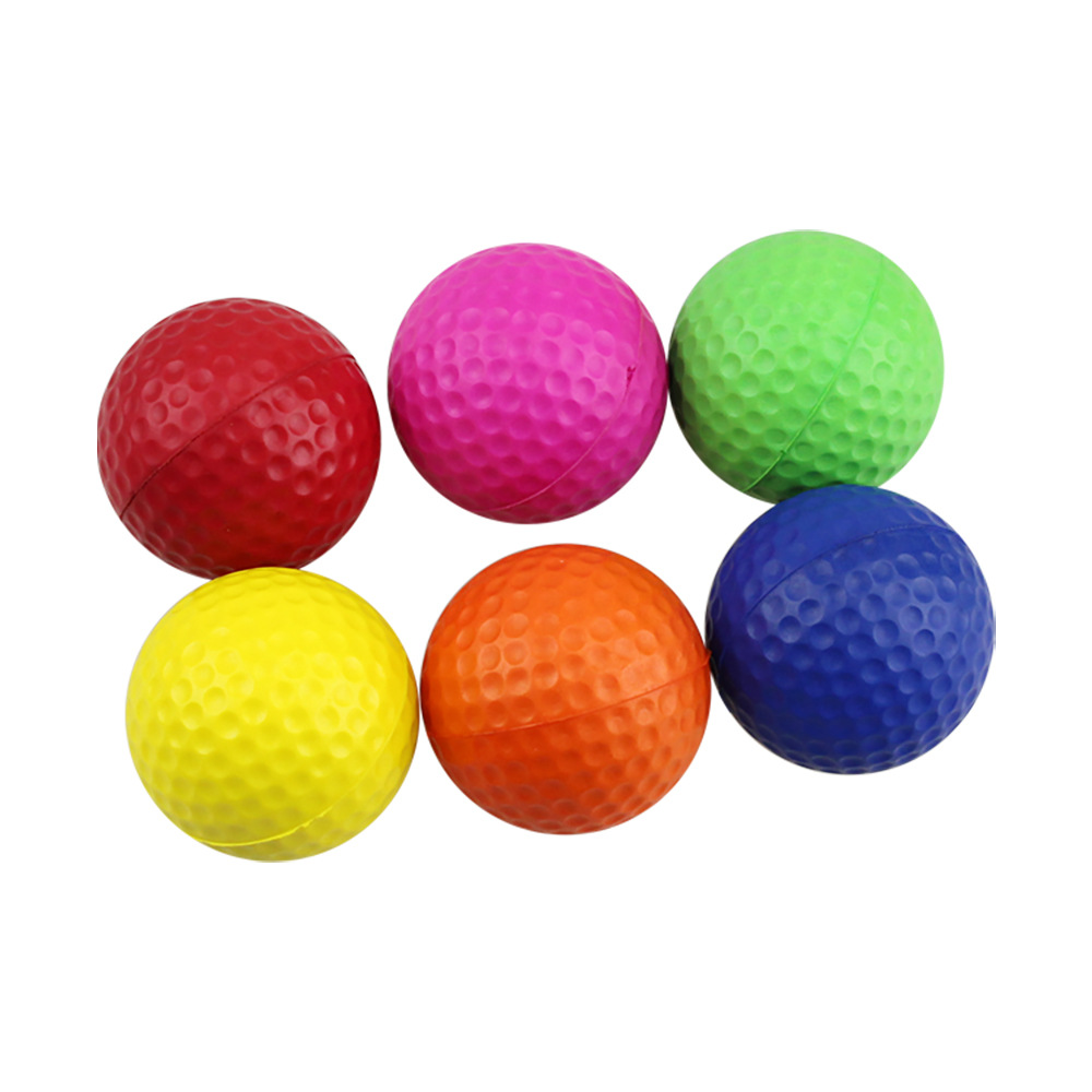 42mm Mixed Color Pu Foam Solid Sponge Soft Ball Indoor Golf Practice Ball Pet Toy Ball Kidsren's Toy