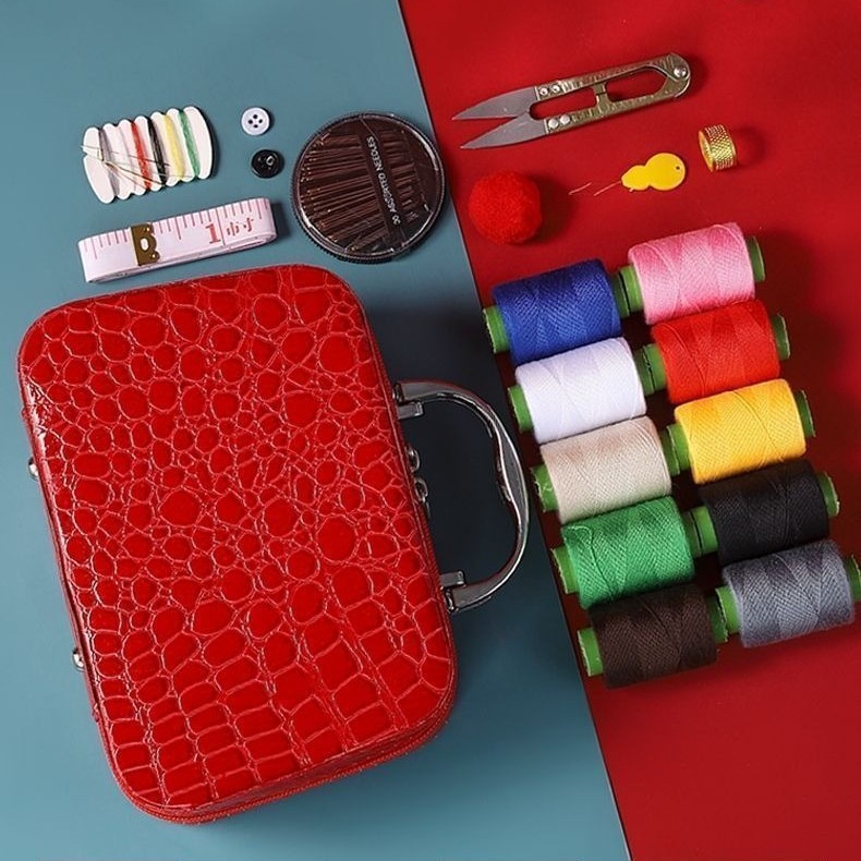 Sewing Box Wedding Dowry Set Multi-Functional Large Portable Sewing Kit Sewing Set Household High-End