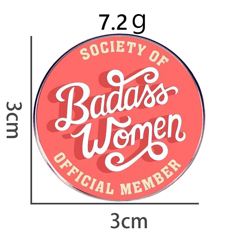 Female Bad Egg Association Official Membership Brooch Feminist Pin Brooch Metal Alloy Badge Accessories