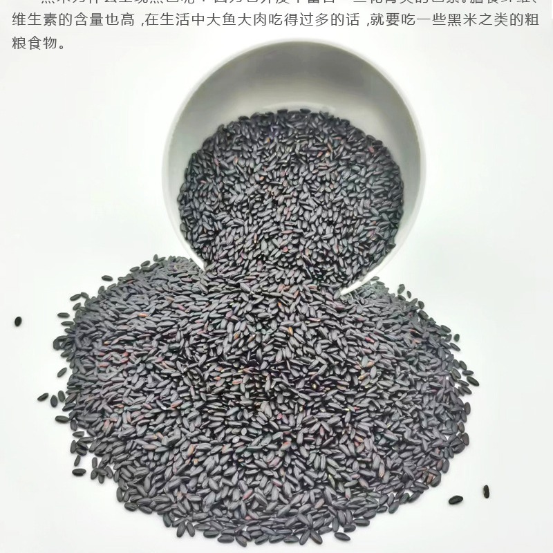 Northeast Black Pearl Rice, Black Rice, Pearl Rice, Black Fragrant Rice, Vacuum-Packed Grains, Black Rice Porridge Ingredients, Wholesale Glutinous Rice