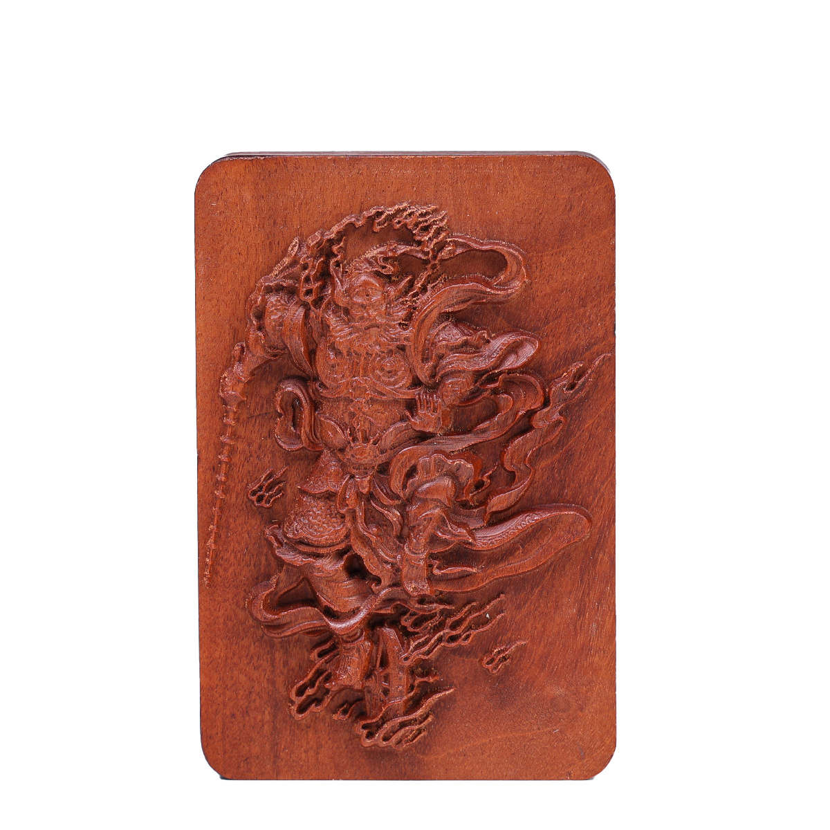 Ethnic Style Natural Lightning-Struck Jujube Wood Mountain Ghost Flower Bagua Zhongkui Peace and Safety Plaque