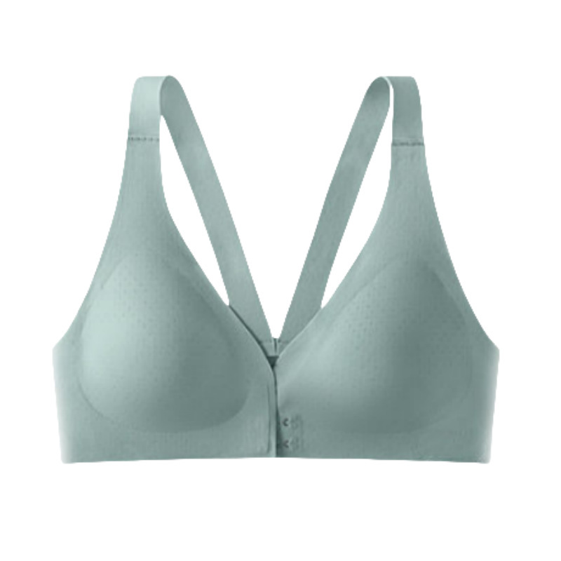 Seamless beauty back bra sexy front buckle ice silk underwear women's small chest push up breast collection bra without steel ring comfortable bra