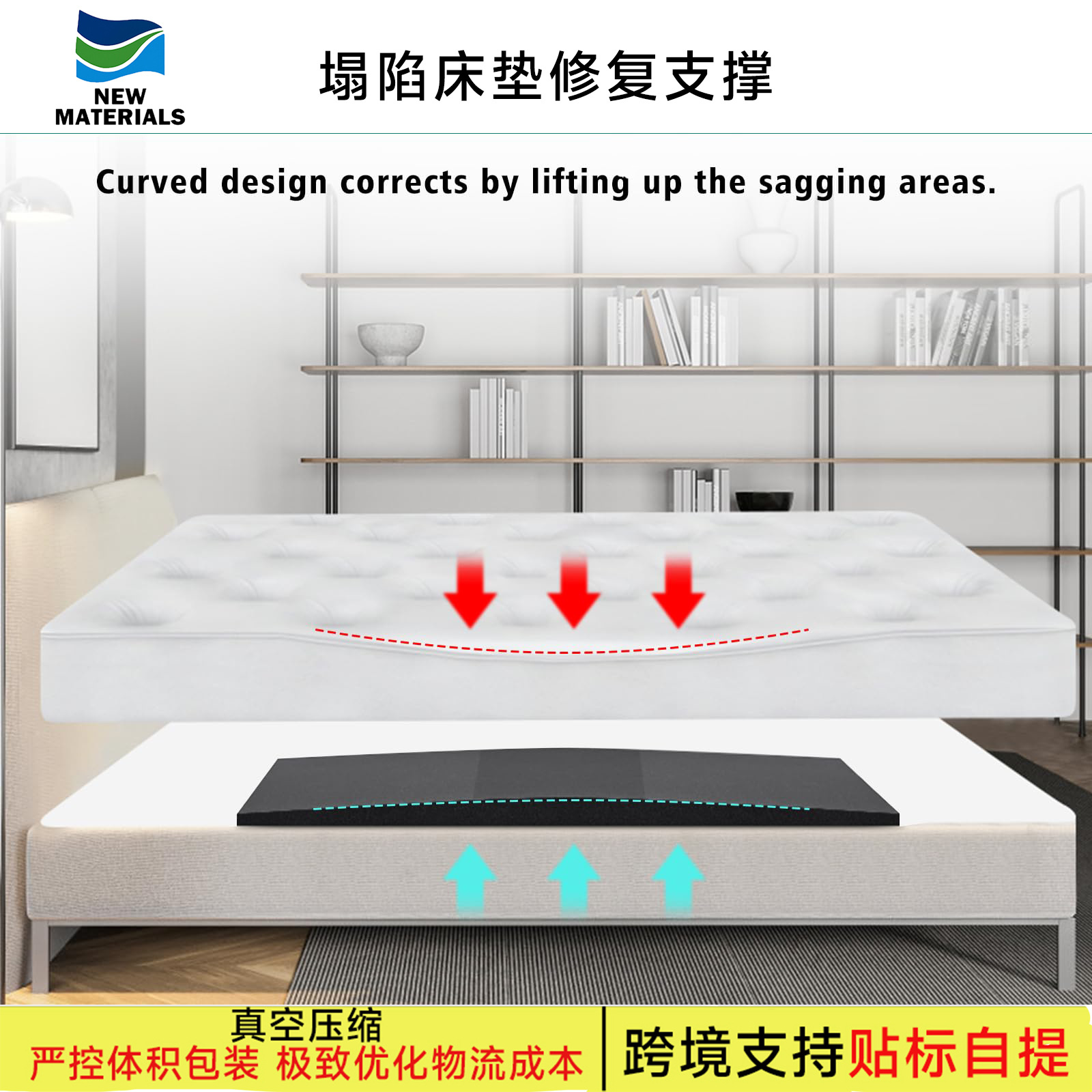Sponge Bed Support Cushion, Sinking Mattress Sofa Collapse Support Cushion High Density High Elasticity Memory Foam