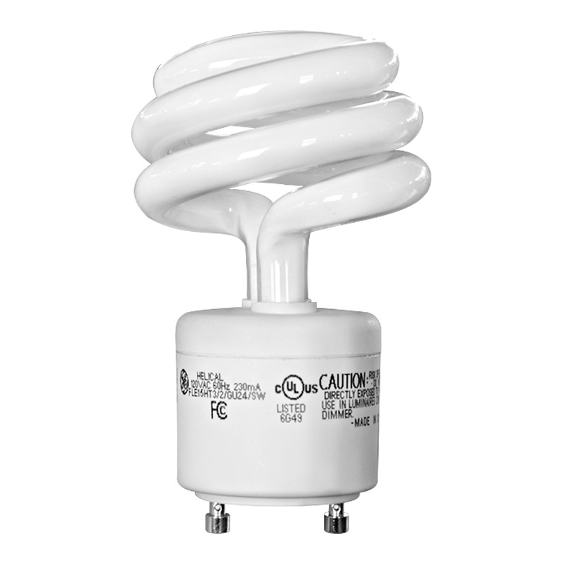 Factory Direct Sales Cross-Border Popular Indoor Gu24 Half-Screw 13W Spiral High-Brightness Led Energy-Saving Lamp