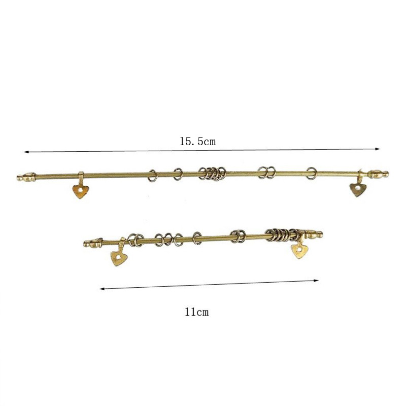 Doll House DIY Cabin Mini Handmade Model Material Accessories Handmade Golden Curtain Rod Model Miniature Play House