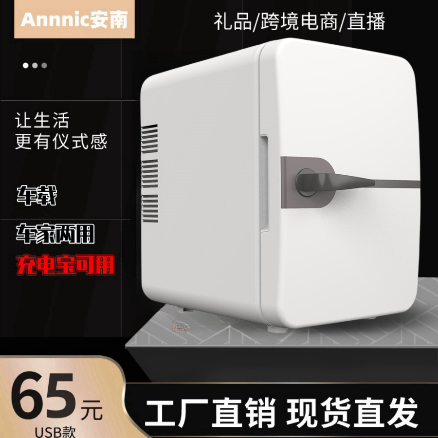 6L холодильник для красоты с ручкой, автомобильный и домашний, двойного назначения, для охлаждения и нагрева масок, косметических средств, для холодильника в общежитии, кросс-бодер