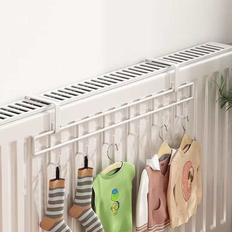 No-Drill Household Radiator Clothes Drying Rack Multifunctional Radiator Pipe Storage Rack Clothes Hanging Storage Magic Drying Rack