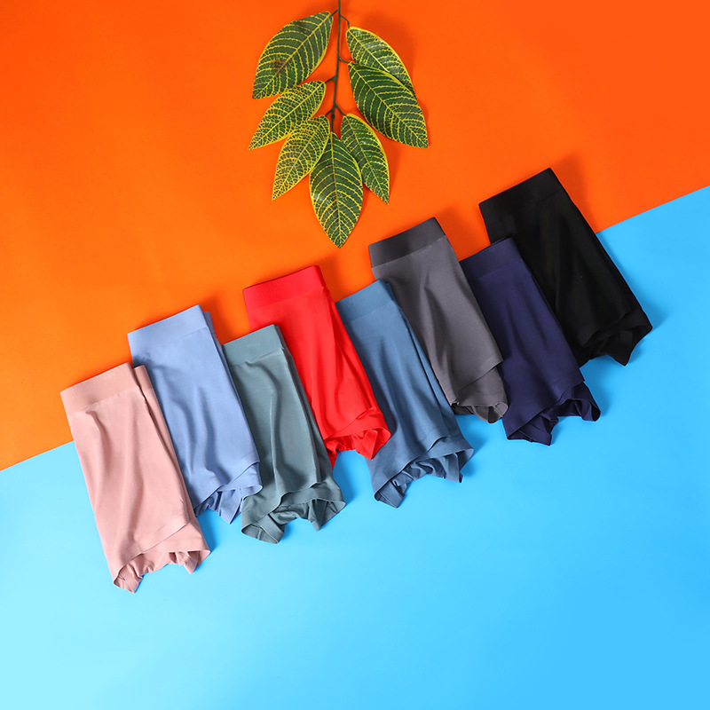 Мужское Нижнее Белье Модал Коттон Удобные Дышащие Однотонные Мужские Боксеры Простые Молодежные Средней Талии Четыре Угла Больших Размеров