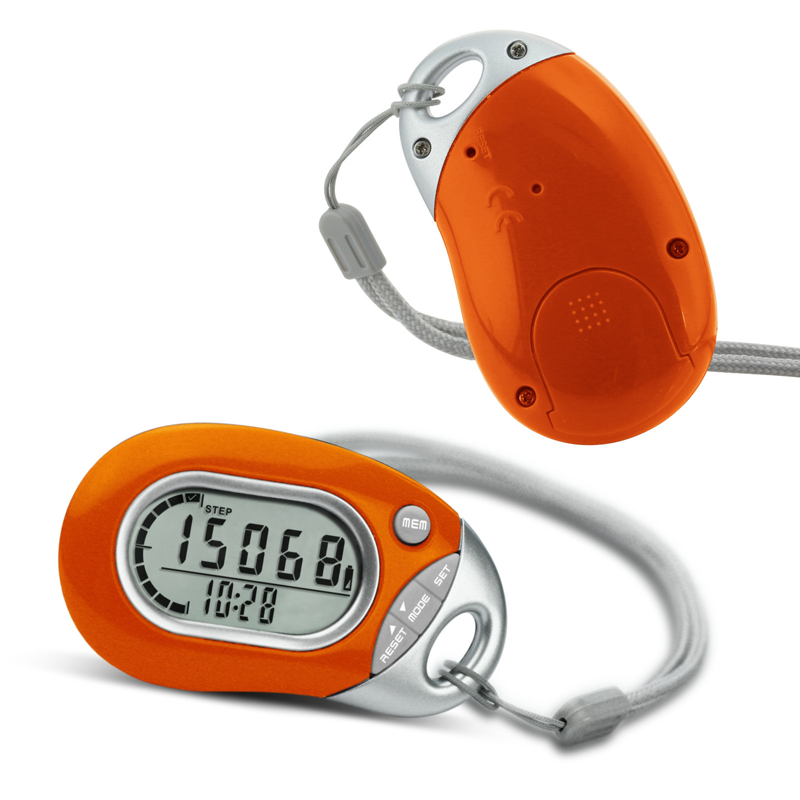 3D induction pedometer carabiner keychain step recording distance calories fitness running electronic pedometer