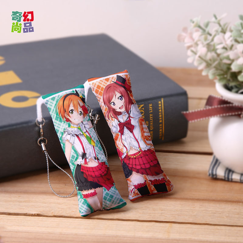 Mobile phone pendant animation peripheral creative cute cartoon fabric crafts mobile phone pendant small pendant to figure printing