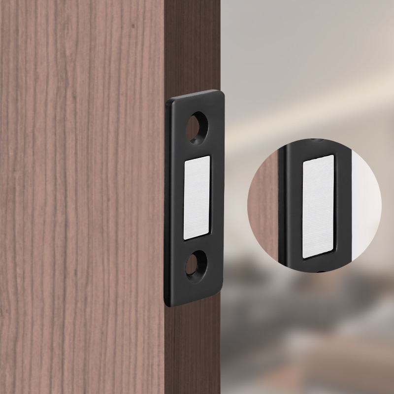 Wholesale strong magnetic cabinet suction wardrobe cabinet sliding door L-type thin magnetic door suction invisible punch-free door touch magnetic Touch