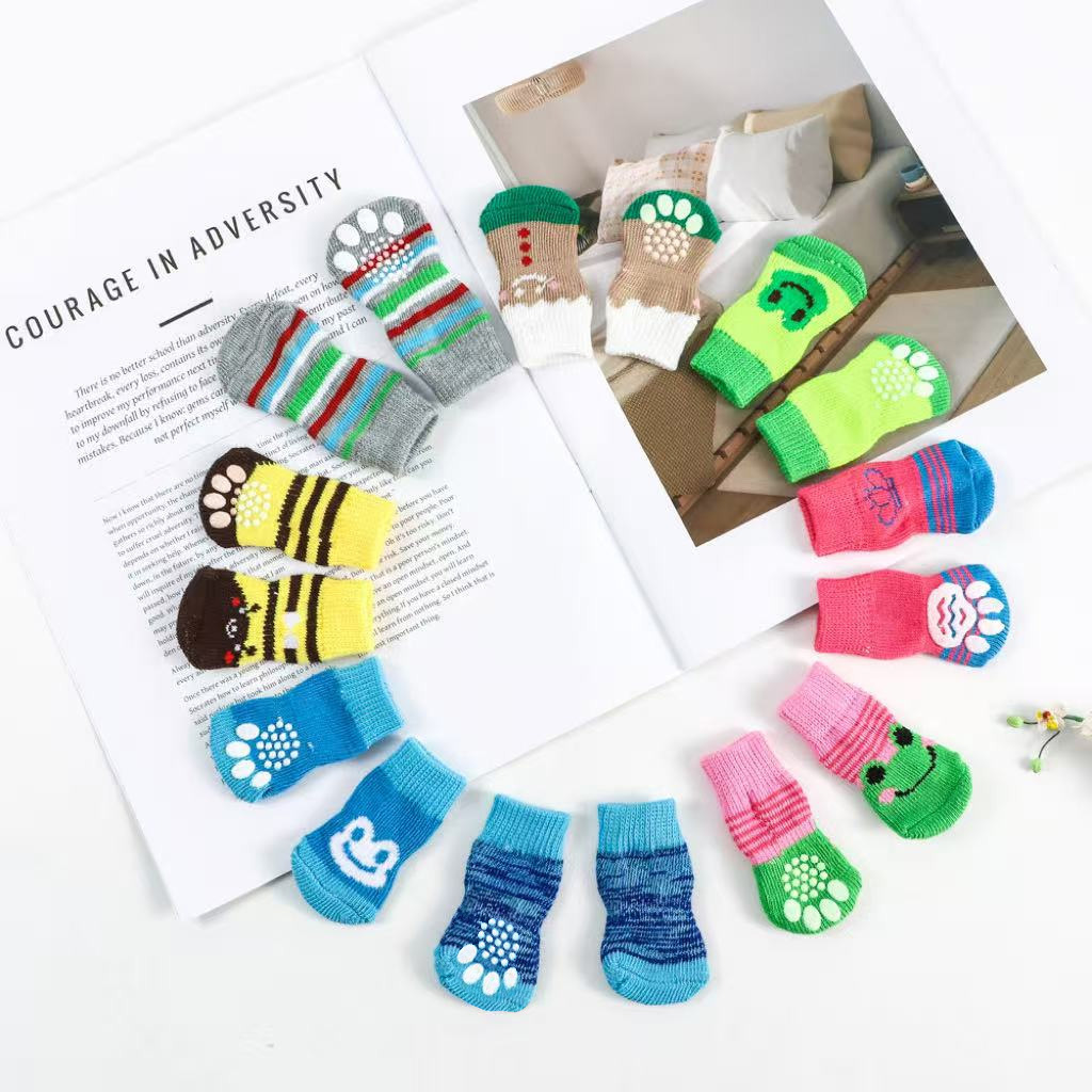 Pet Socks and Booties with High-Quality Non-Slip Soles, Dog Booties, Dog Socks, Teddy Dog, Corgi, Cat, Dog Shoes