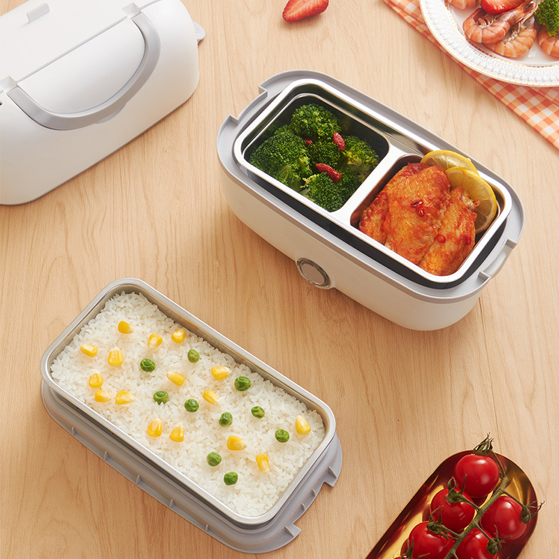 Heating smart electric lunch box insulated barrel plug-in cooking rice maker office worker dormitory portable mini lunch pot with lunch box