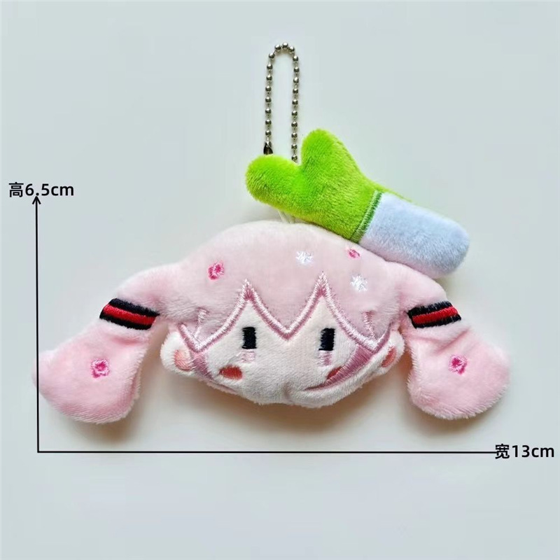 Japanese-Style Cartoon Hatsune Miku Plush Doll Keychain Accessory Miku Anime Plush Toy Small