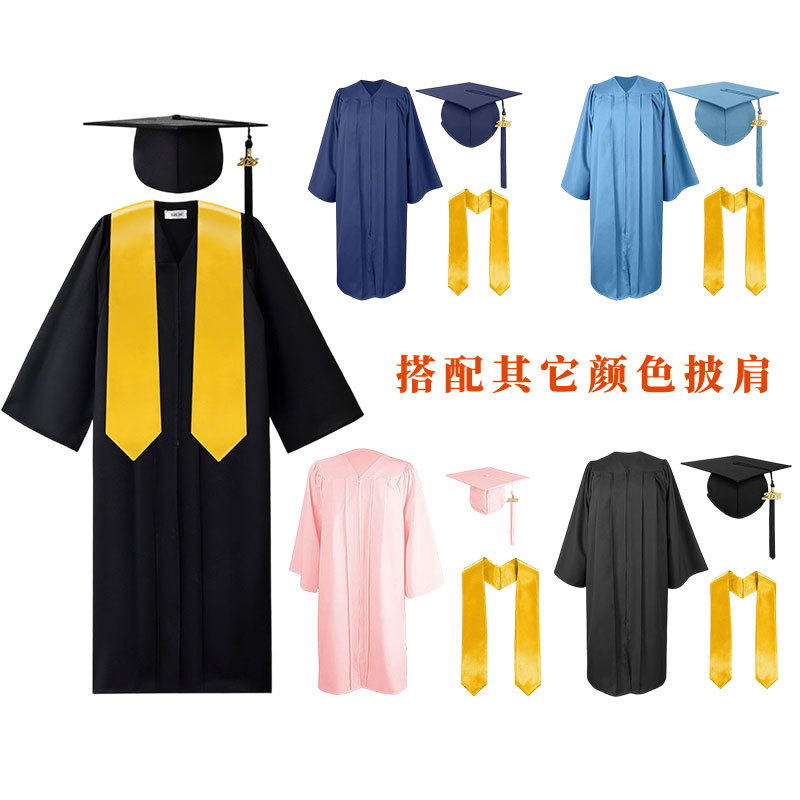 American Bachelor's Uniform, College Student, Male and Female Graduation Season Photo Clothing, High School Graduation Uniform, Degree Uniform, Ribbon Factory