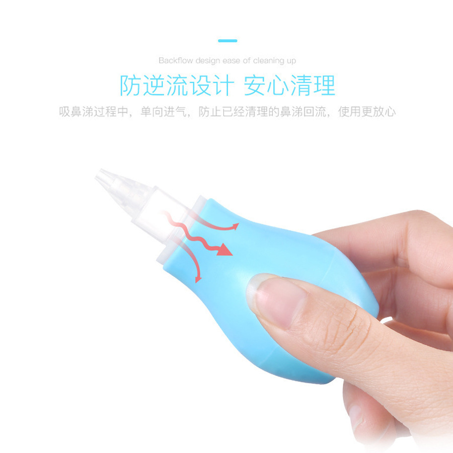 Newborn Nasal Aspirator Baby Snot Cleaner Infant Silicone Nasal Cleaner Anti-Reflux Nasal Aspirator