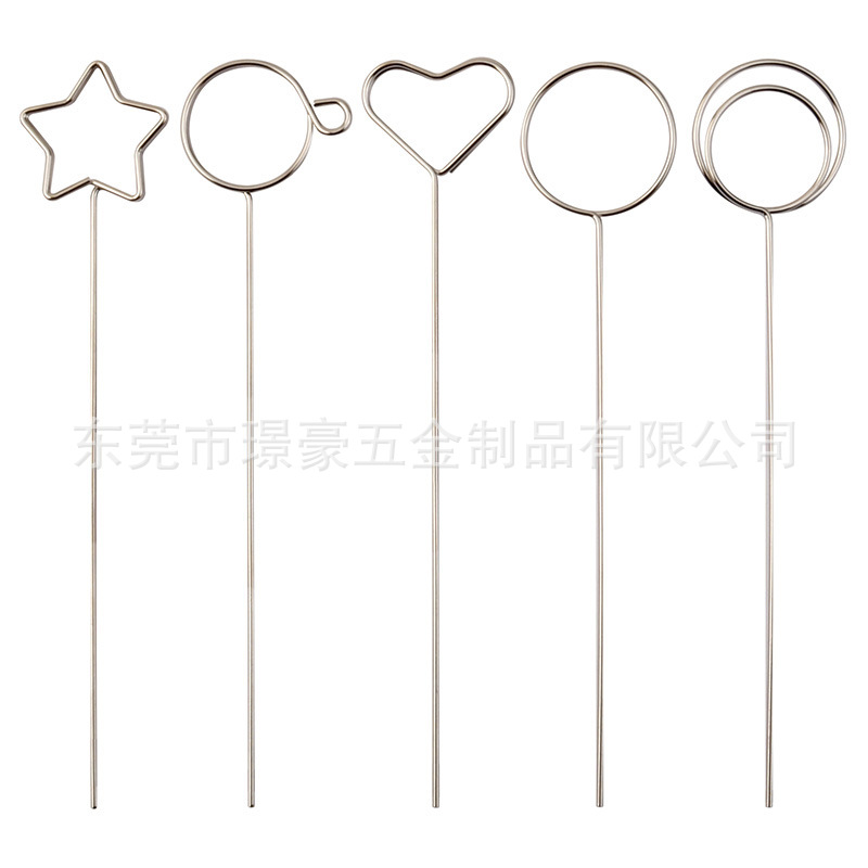 Cnglam Creative Wire Clip Flower Insert, Styling Business Card Holder, Metal Flower Arrangement Card Holder, Note Holder, Cross-Border Ready Stock