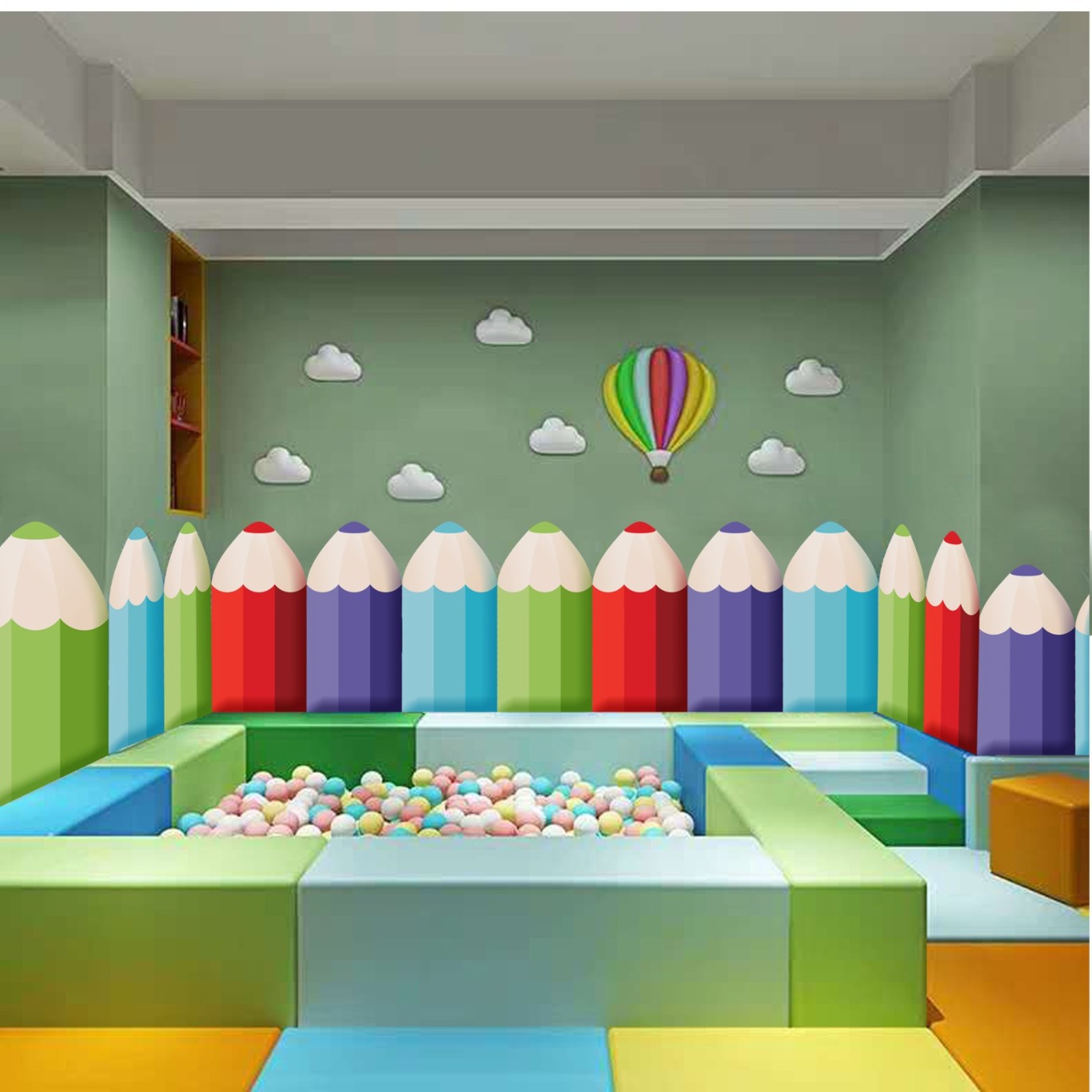 G Aosong Pencil Anti-collision Soft Bag Wall Sticker Tatami Bedside Early Education Pencil Soft Bag
