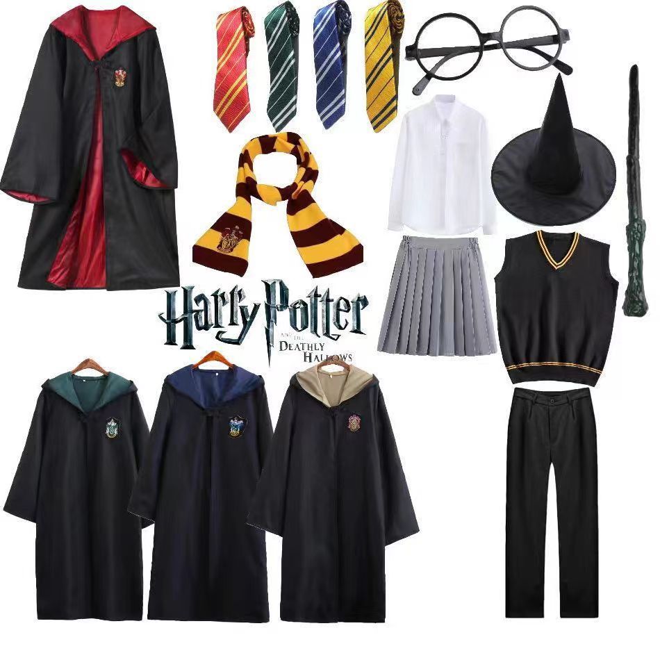 Harry Potter Same cosplay Suit Student Performance Suit Hogwarts College Wizarding Robe Halloween Cape
