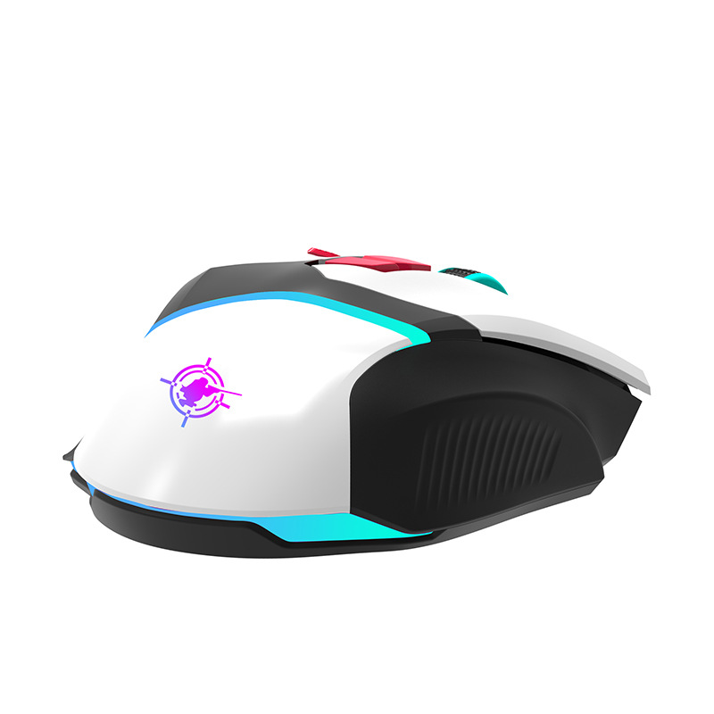 Pengbai Gd02 Macro Programming Game Mecha Mouse Braided Line Rgb Luminous 8-Key Custom Point-To-Point Mechanical Mouse