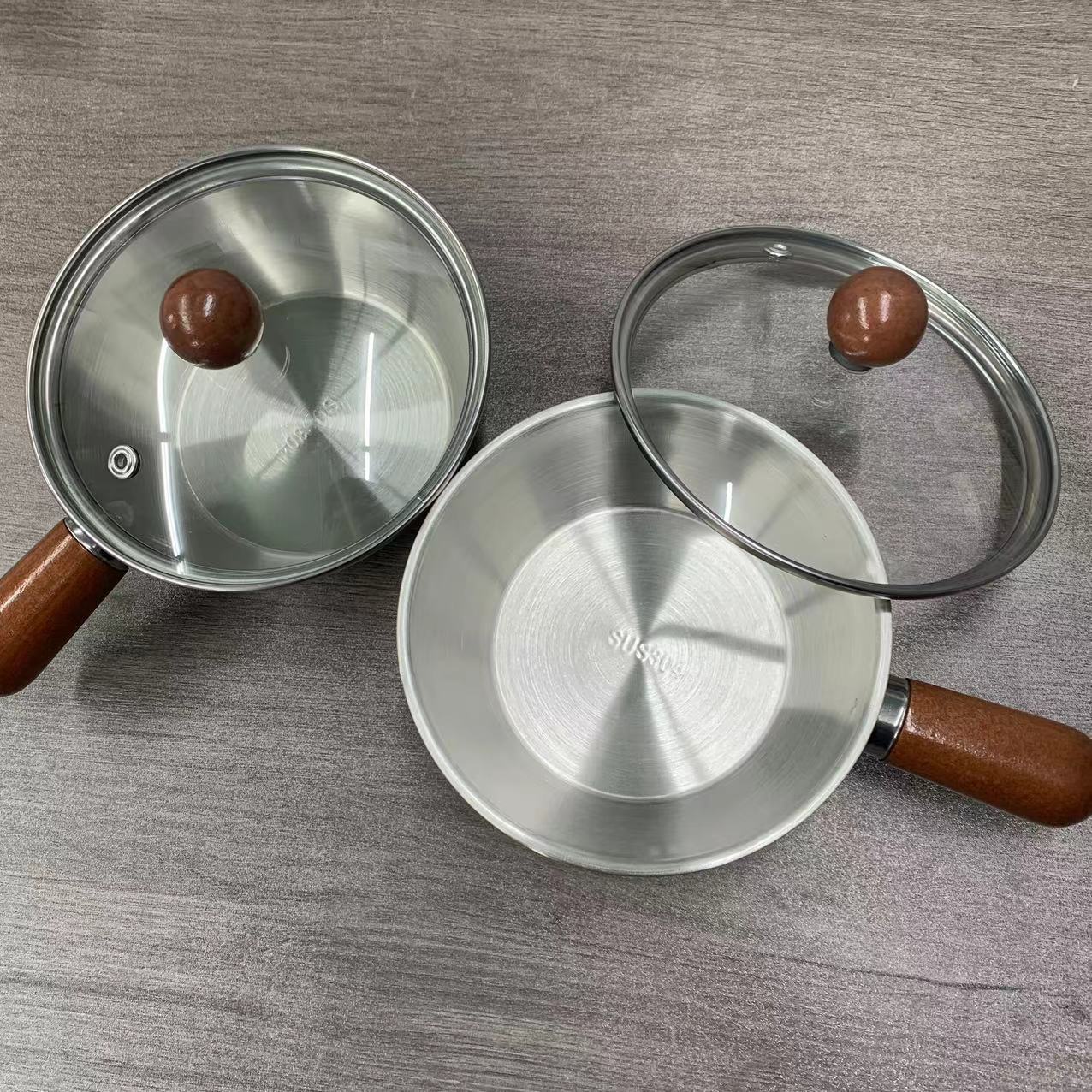 Extra Thick Food Grade Instant Noodle Bowl Hot Oil Pot Salad Bowl Walnut Handle Household High Temperature Resistant