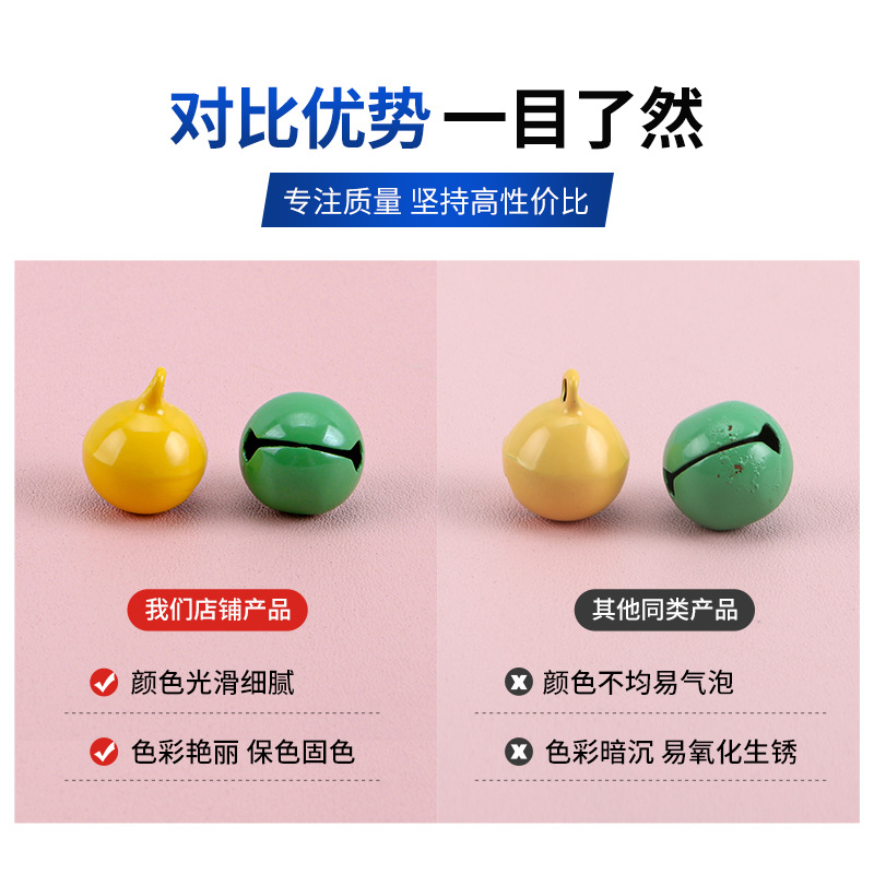Colorful Bell 14-22mm Spray-Painted Pendant Small Pendant Aiy Keychain Accessories Pet Small Round Bell