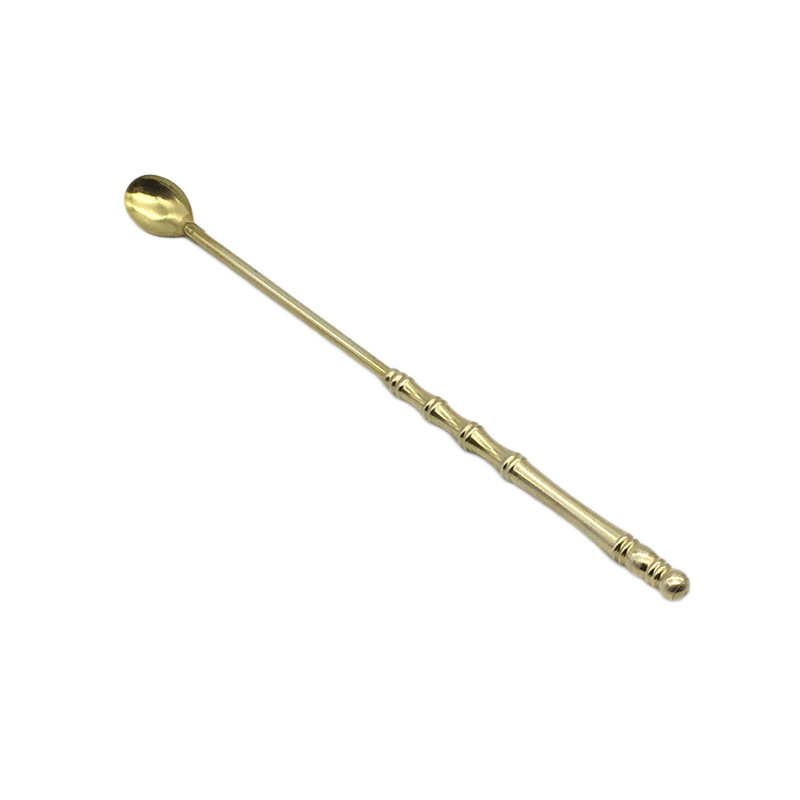 Brass Tea Dial Zen Teaspoon Matcha Tea Spoon Teaware Fragrant Powder Spoon Long Handle Kung Fu Tea Set Tea Ceremony Accessories