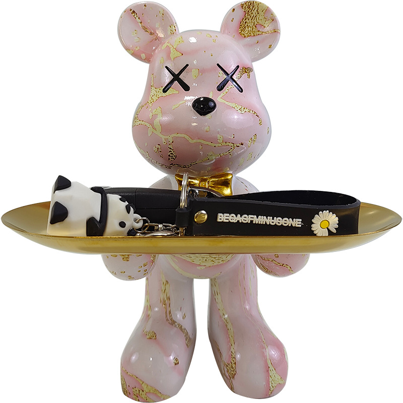 Cross-Border Dropshipping of Resin Crafts, Creative Violent Bear Key Storage Ornaments for Entryway, Living Room, and Home Storage