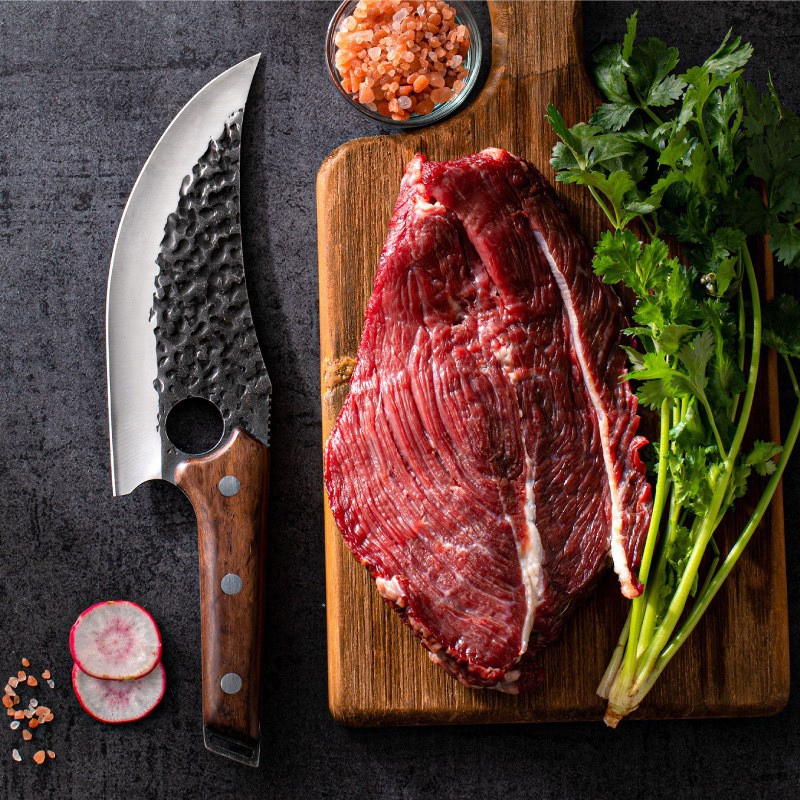 Ножи для убоя из немецкой нержавеющей стали с молоточковым рисунком, китайский стиль, кухонный нож для дома, для разделки костей и мяса