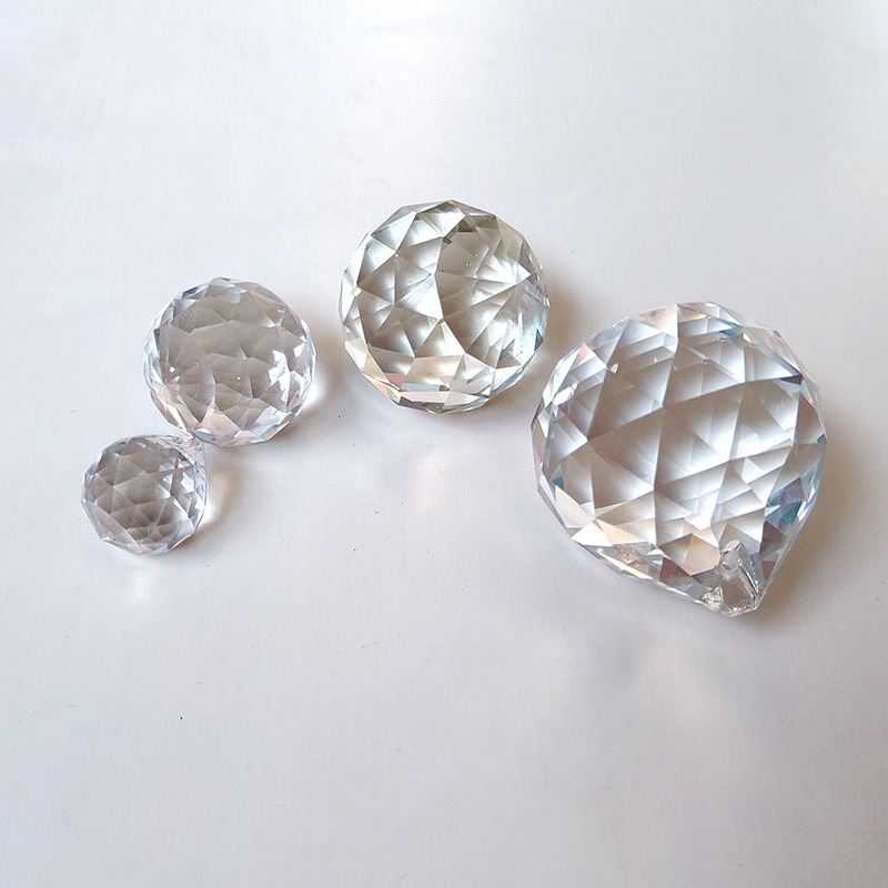 Crystal Bead Curtain Pendant Spherical Cut Beads Glass Pendant Handmade DIY Wear Beads Pendant Crystal Lamp Decoration