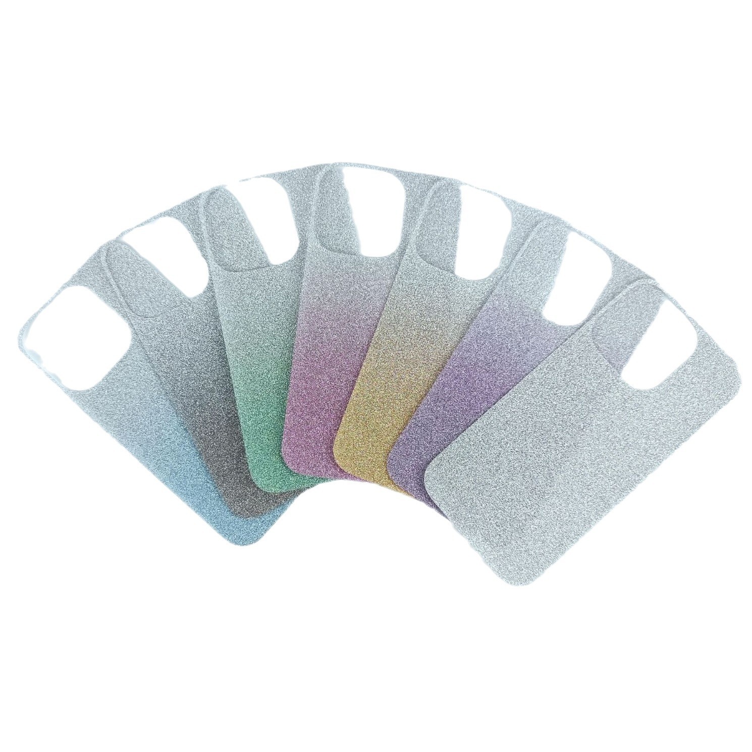 Glitter Card Suitable for Samsung Huawei Apple Phone Case Gradient Glitter Card Paper Silver Back Card DIY Phone