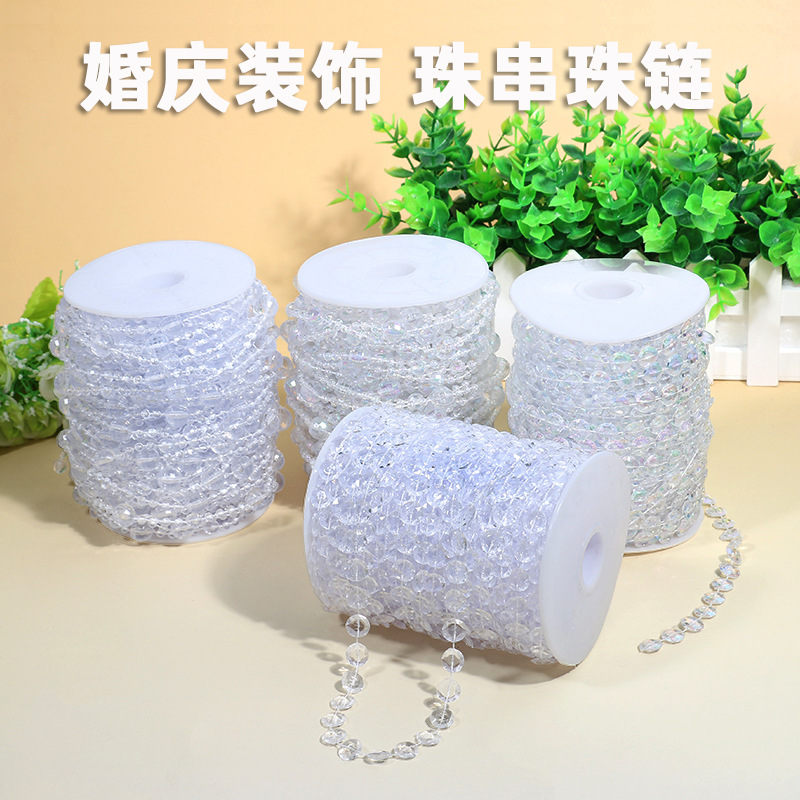 Acrylic Line Curtain Beads Wedding Beads Curtain Wedding Crystal Road Lead Stage Ceiling Decoration Crystal Christmas Tree Beads