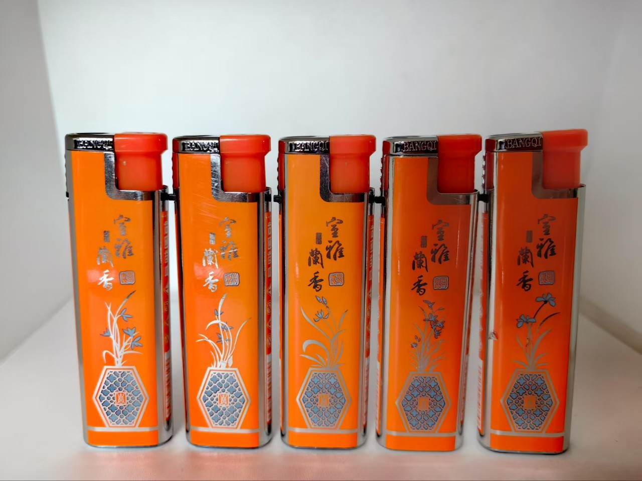 Manufacturers Wholesale Bangqi G07 Metal Blue Flame High-Grade Fashion Bag Paper Straight into the Lighter