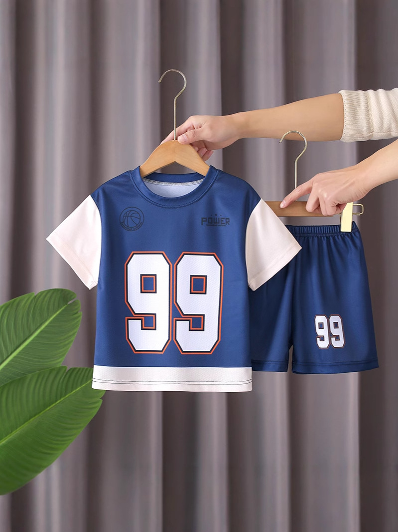 Children's Sports Suits for Men and Women, Baby Basketball Uniforms, Summer Mesh Vests, Shorts, Quick-Drying Suits, Summer Uniforms