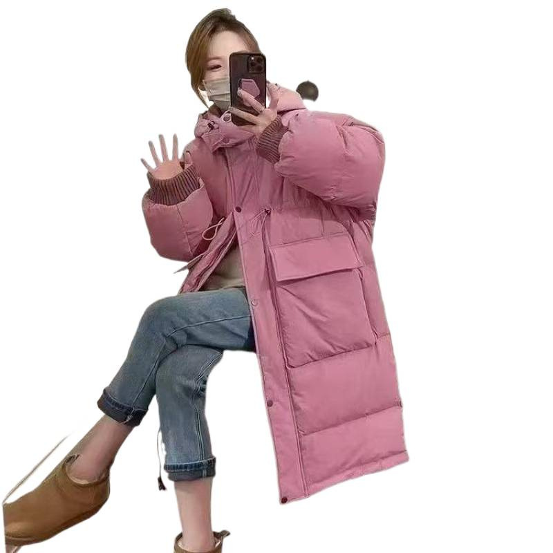 Down Jacket Winter New Style Waist-Cinching Casual Korean Fashion Versatile Hooded Jacket Domestic First- and Second-Line Brand Polyurethane