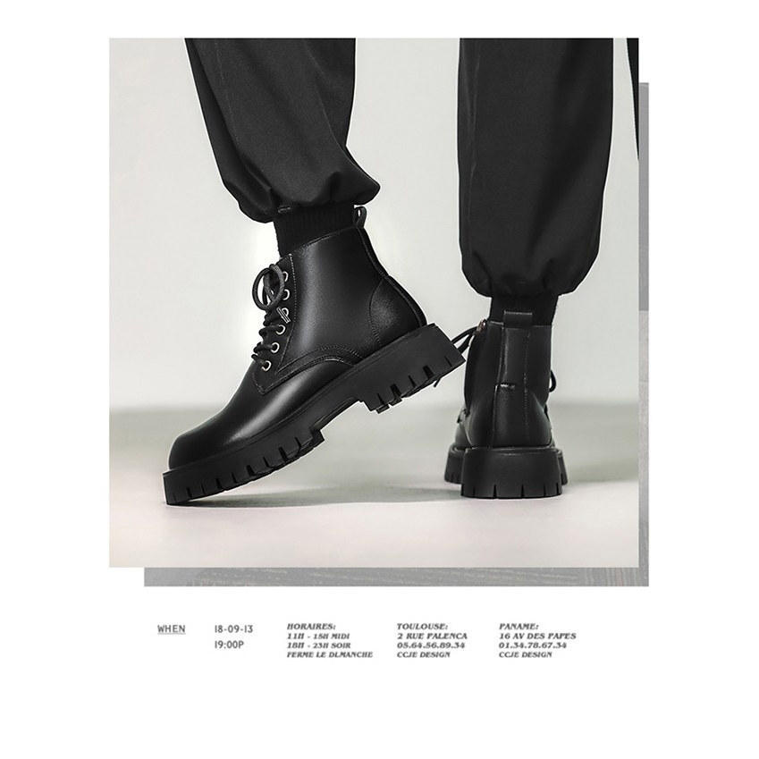 Мужские ботинки Мартина, британский стиль, весна и лето, кожаные, низкие, средние и высокие, для пар