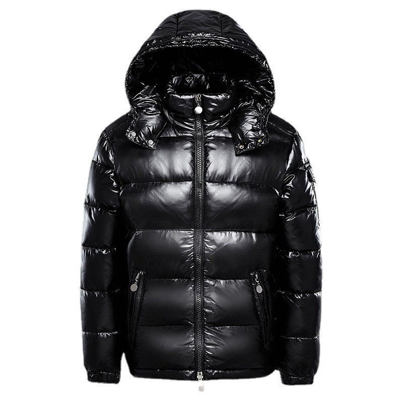 Down Jacket Men's New Couple Short Jacket Trendy Men's Trendy Brand Glossy Thickened Cross-Border Foreign Trade down Men's Clothing