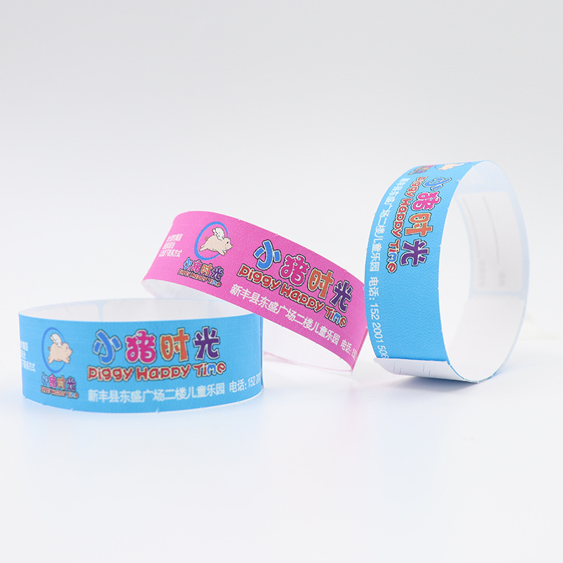 Factory in stock disposable bracelet playground concert party DuPont paper wristband synthetic paper material bracelet