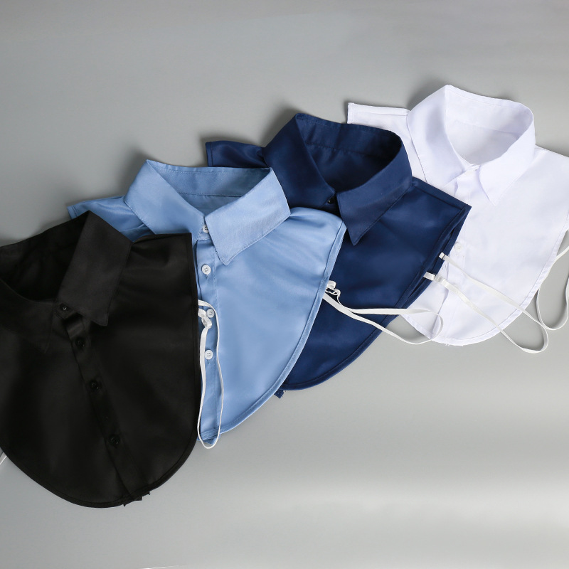 Fake Collar Men's and Women's Cotton Dress Shirt Collar All-match Professional Workwear Casual Dress for Autumn, Winter and Spring with Fake Collar Cross