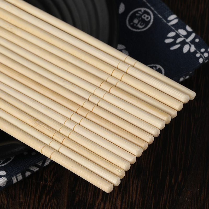 Factory wholesale disposable chopsticks independent packaging snacks take-out early catering round disposable bamboo chopsticks panda chopsticks